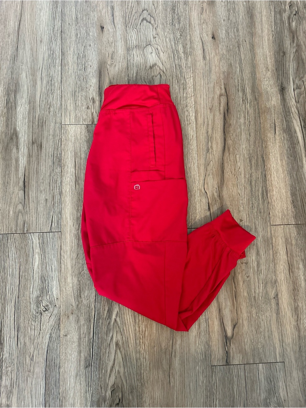WonderWink Bright Red Scrub Jogger Pants